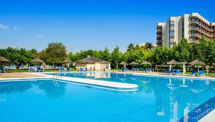 Swimming pool in football accommodation