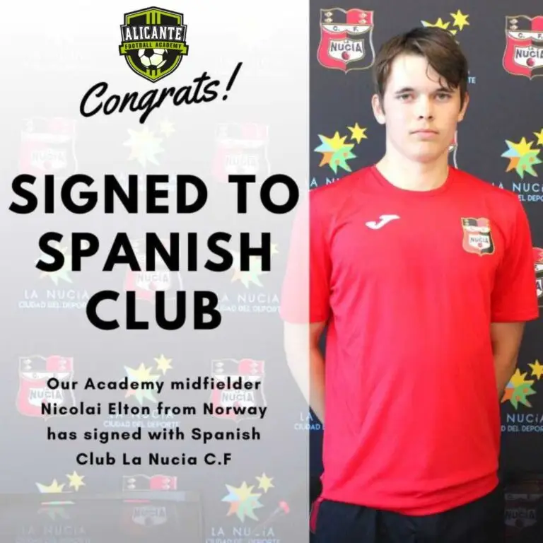Alicante football academy player signed in la nucia