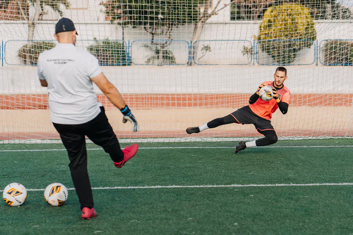 football trials drill in action