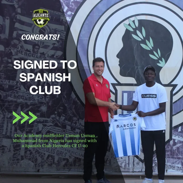 Our Academy midfielder Usman Usman« Muhammad from Nigeria has signed with a Spanish Club Hercules CF U-20