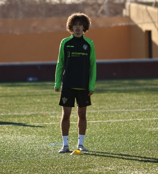 kids solo football practice at home with cones