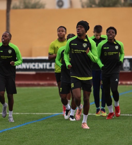 alicante football academy soccer forwards warm up run