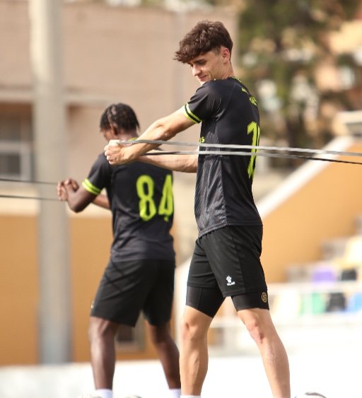 alicante football academy players doing resistance training for soccer career
