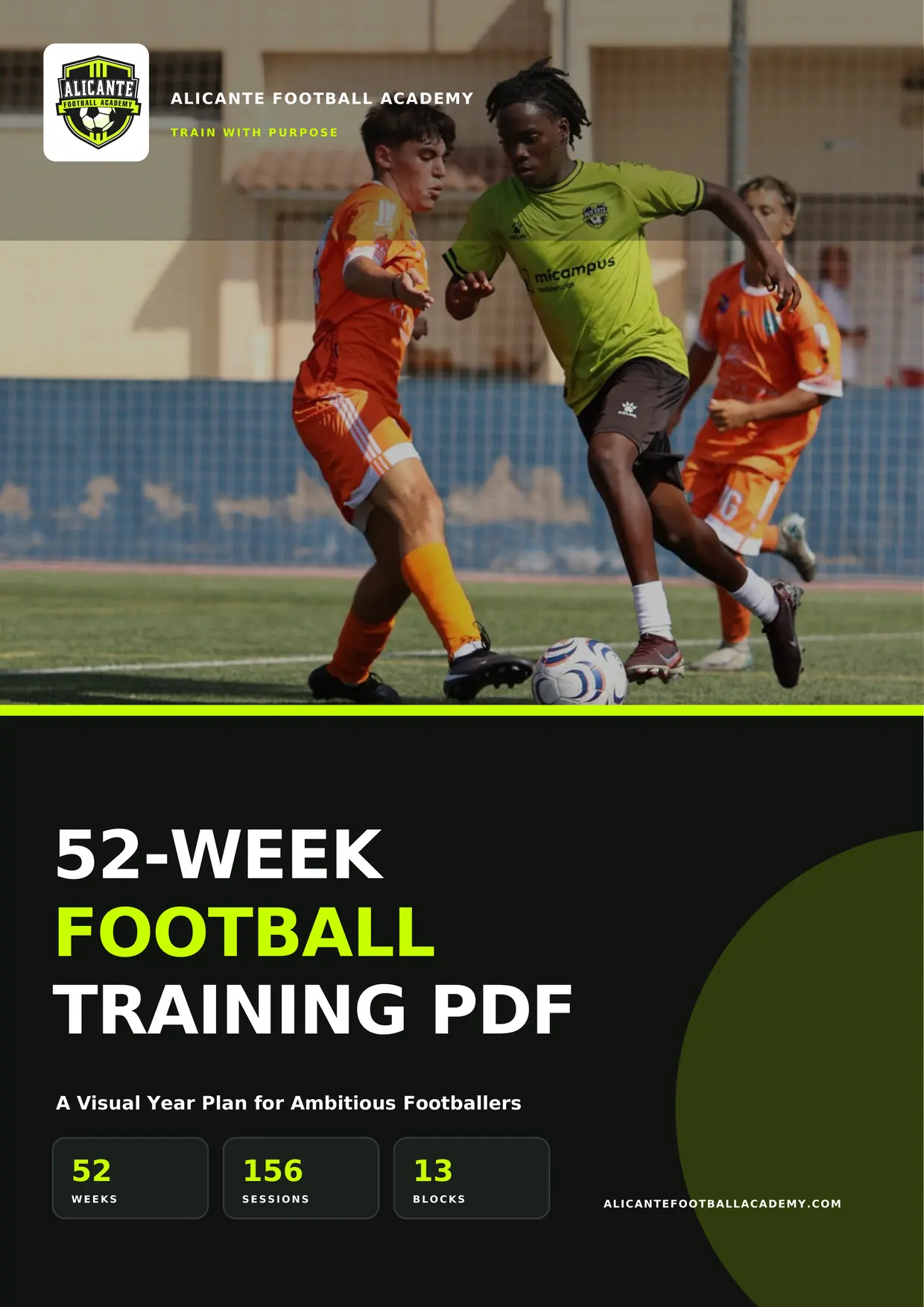 52-week football training plan PDF by Alicante Football Academy