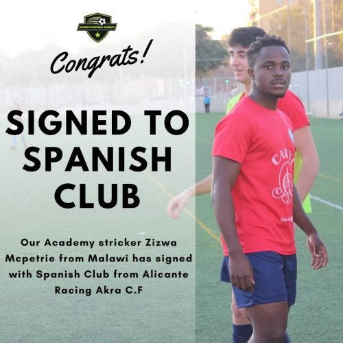 Alicante football academy player playing for club in spain